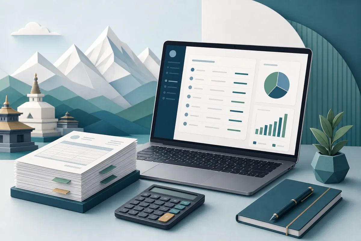Nepal salary tax dashboard with payroll calculation and working papers